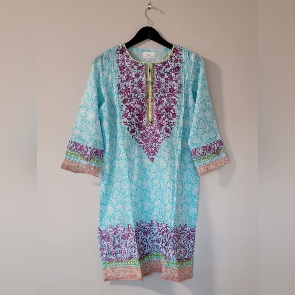 Floral KURTA ( Cotton) AND Hijab Set. Size LARGE